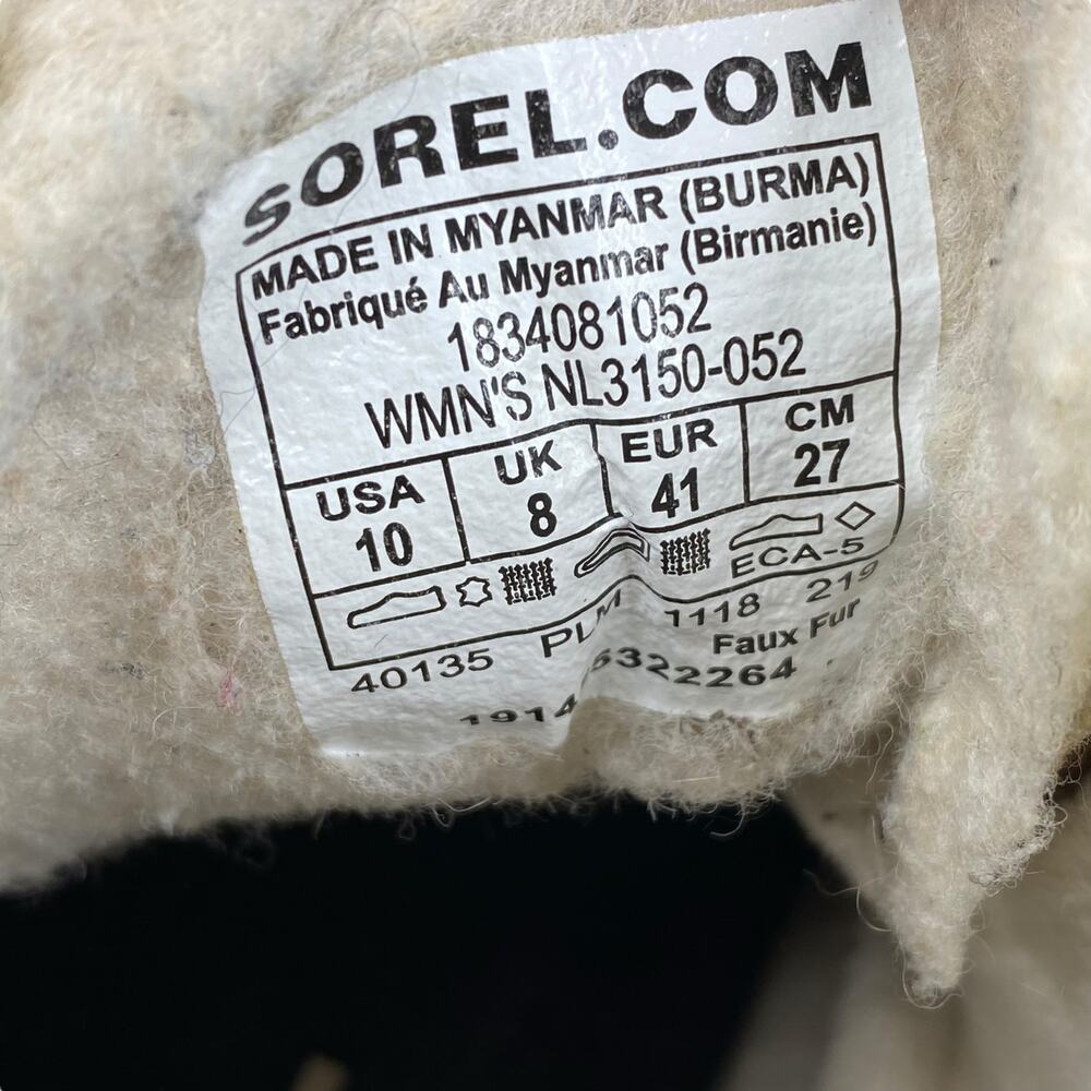 Sorel Women's Out N About Grey Leather Rain Duck Boot Size US 10 - Picture 11 of 11